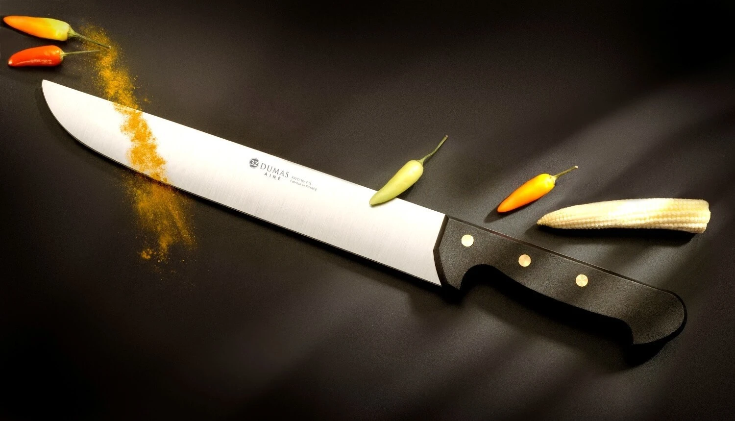 32 Dumas Affil Butcher Knife 28cm Riveted Handle 2 32 Dumas Affil Butcher Knife 28cm Riveted Handle - Image 2