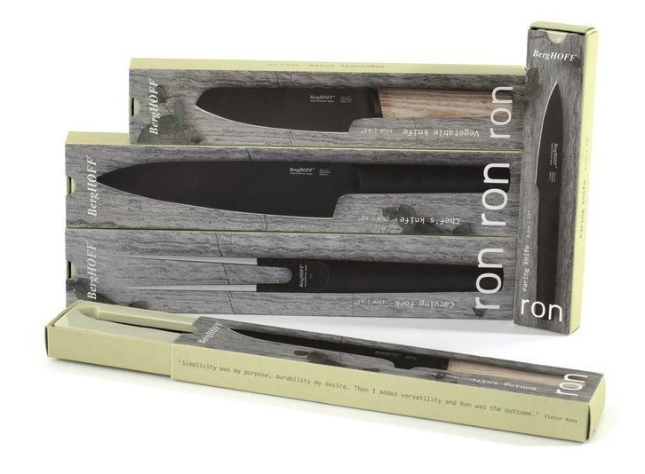 BergHOFF Ron Titan Ash Wood Carving Knife 19cm - Black Titanium Coating 6 BergHOFF Ron Titan Ash Wood Carving Knife 19cm - Black Titanium Coating - Image 6