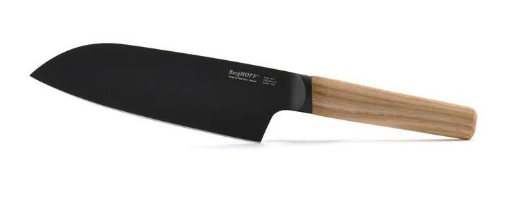 BergHOFF Ron Titan Ash Wood Santoku Knife 16cm - Black Titanium Coating 2 BergHOFF Ron Titan Ash Wood Santoku Knife 16cm - Black Titanium Coating - Image 2