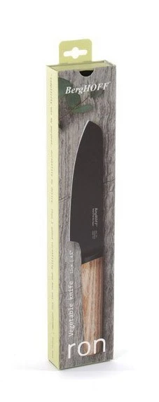 BergHOFF Ron Titan Ash Wood Vegetable Knife 12cm - Black Titanium Coating 3 BergHOFF Ron Titan Ash Wood Vegetable Knife 12cm - Black Titanium Coating - Image 3