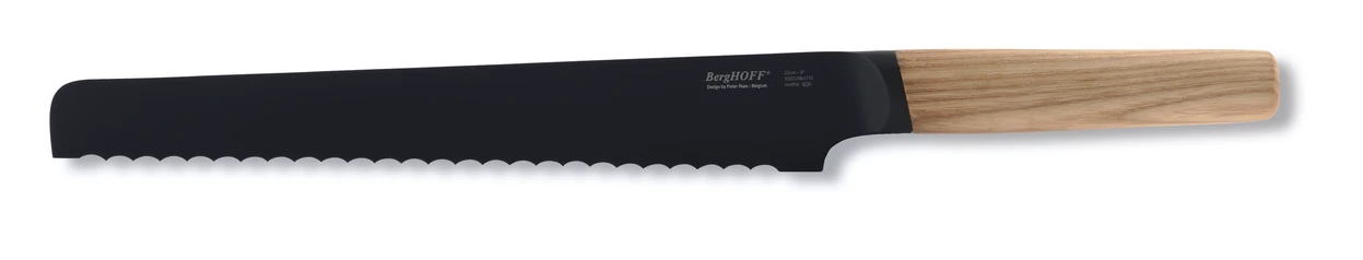 BergHOFF Ron Titan Ash Wood Bread Knife 23cm - Black Titanium Coating 1 BergHOFF Ron Titan Ash Wood Bread Knife 23cm - Black Titanium Coating