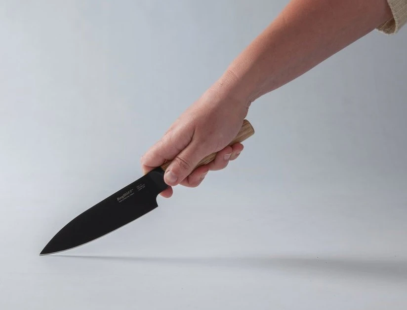 BergHOFF Ron Titan Ashwood Chef Knife 13cm - Black Titanium Coating 2 BergHOFF Ron Titan Ashwood Chef Knife 13cm - Black Titanium Coating - Image 2