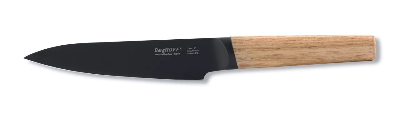 BergHOFF Ron Titan Ashwood Chef Knife 13cm - Black Titanium Coating 1 BergHOFF Ron Titan Ashwood Chef Knife 13cm - Black Titanium Coating