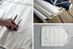 CHEF ROLL 7 Canvas Empty Roll Bag For 7 Kitchen Knives And Utensils 35 CHEF ROLL 7 Canvas Empty Roll Bag For 7 Kitchen Knives And Utensils -Sabatier Sales Store chef roll 7 canvas empty roll bag 7 kitchen knives utensils 16