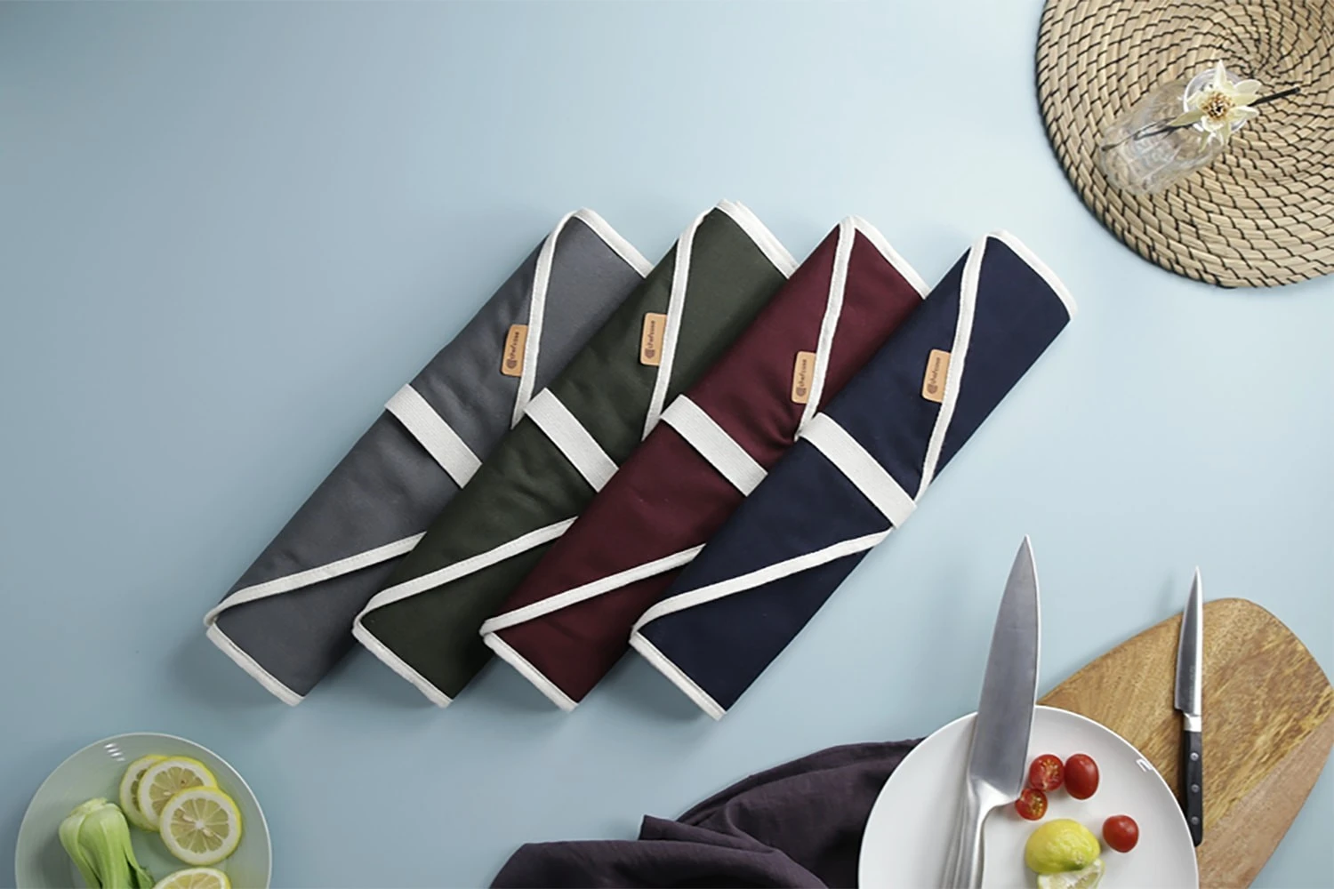 CHEF ROLL 7 Canvas Empty Roll Bag For 7 Kitchen Knives And Utensils 19 CHEF ROLL 7 Canvas Empty Roll Bag For 7 Kitchen Knives And Utensils - Image 19