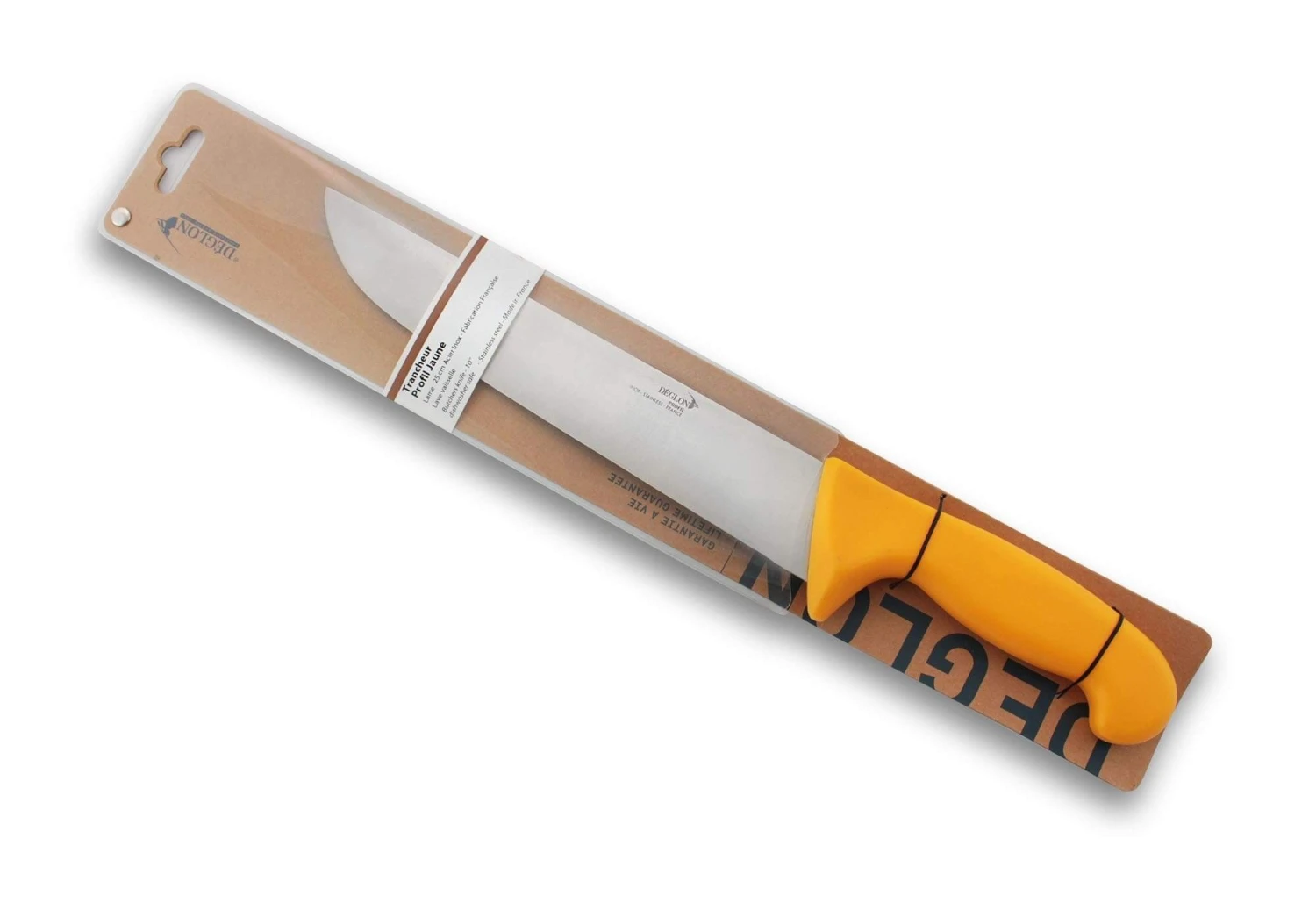 Deglon Profil Pro Butcher Knife 25cm - Yellow Handle 2 Deglon Profil Pro Butcher Knife 25cm - Yellow Handle - Image 2