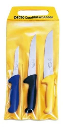 Dick Ergogrip 3-piece Butcher Knife Set - Ergonomic Multicoloured Handles