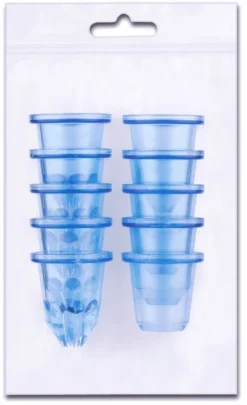 FISCHER 10-piece Set Of Blue Polycarbonate Nozzles