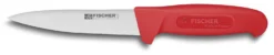Fischer Knife Case With 7 Red Handle Butcher Knives And Accessories -Sabatier Sales Store fischer 7 piece butcher knife case red handles 8