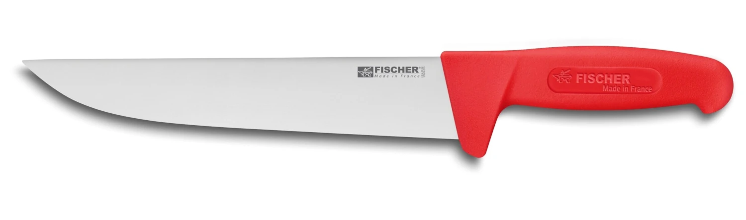 FISCHER Butcher Knife 25cm With Red Handle 1 FISCHER Butcher Knife 25cm With Red Handle
