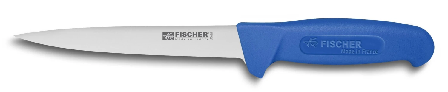 FISCHER Professional Boning Knife 17cm With Blue Handle 1 FISCHER Professional Boning Knife 17cm With Blue Handle