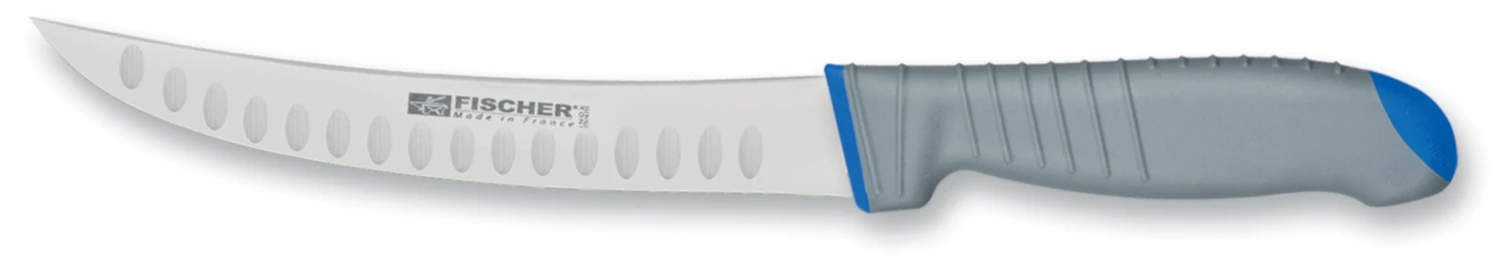 Fischer Sandvik Butcher Knife With Hollow Edge Blade 20cm - Comfortable Handle 1 Fischer Sandvik Butcher Knife With Hollow Edge Blade 20cm - Comfortable Handle