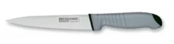 Fischer Sandvik Skinning Knife 17cm Black Handle With Grey Elastomer