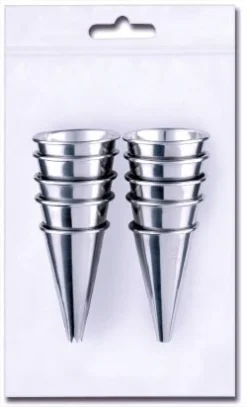 Fischer Set Of 10 Stainless Steel Nozzles - Plain And Fluted