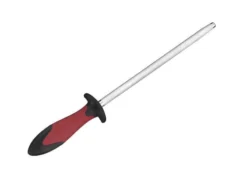 FISCHER Sharpening Steel 25cm Red Bi-material Handle
