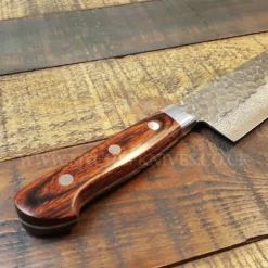 Jikko Mahogany Tsuchime Japanese Nakiri Knife 16cm Damascus Steel Blade 10 Jikko Mahogany Tsuchime Japanese Nakiri Knife 16cm Damascus Steel Blade -Sabatier Sales Store jikko mahogany tsuchime japanese nakiri knife 16cm damascus steel blade 4