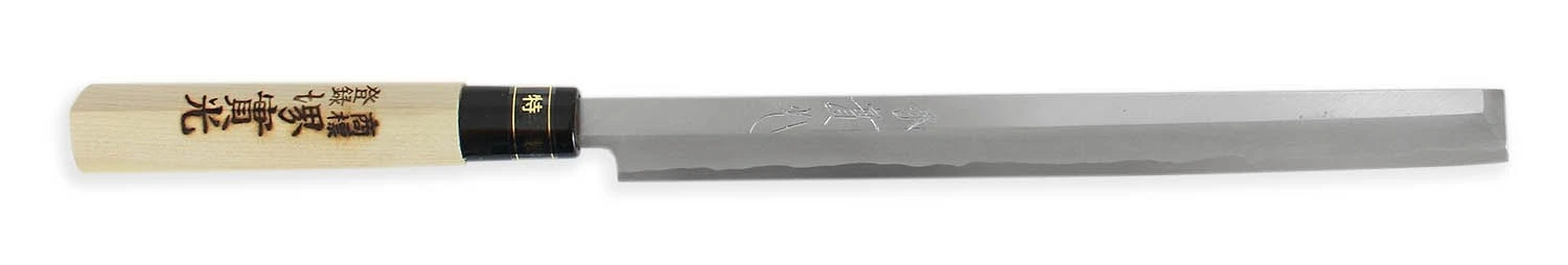 Jikko Tokusei Japanese Takohiki Knife 24cm Nihon Steel Blade, Magnolia Wood Handle 1 Jikko Tokusei Japanese Takohiki Knife 24cm Nihon Steel Blade, Magnolia Wood Handle