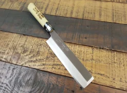 Jikko Tokusei Japanese Usuba Knife 16.5cm Nihon Steel Blade, Magnolia Wood Handle -Sabatier Sales Store jikko tokusei japanese usuba knife 16cm nihon steel blade magnolia handle 2