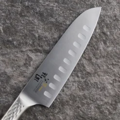 Kai Seki Shoso Santoku Knife Scalloped Blade 16.5cm -Sabatier Sales Store kai seki magoroku shoso santoku knife scalloped blade 16cm 2