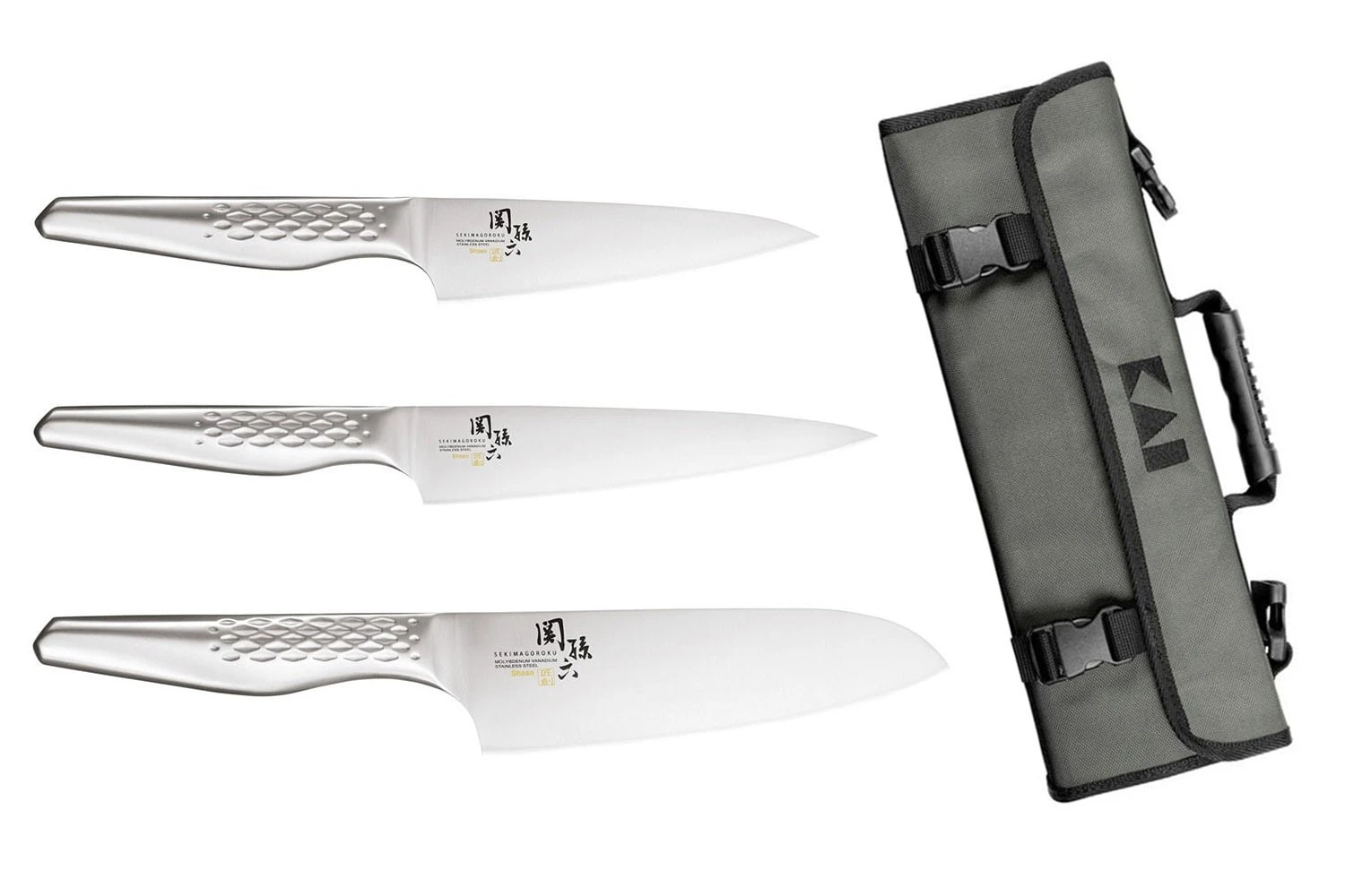 Kai Seki Shoso 3-piece Knife Set + Roll Bag 1 Kai Seki Shoso 3-piece Knife Set + Roll Bag