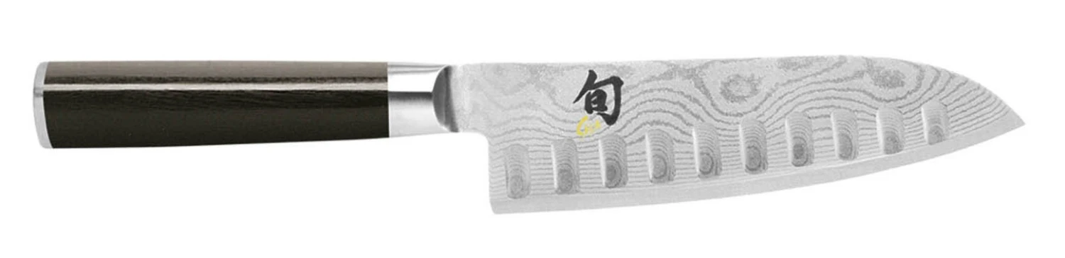 Kai Shun Classic Santoku Knife Damascus Blade With Hollow Edge 18cm 1 Kai Shun Classic Santoku Knife Damascus Blade With Hollow Edge 18cm