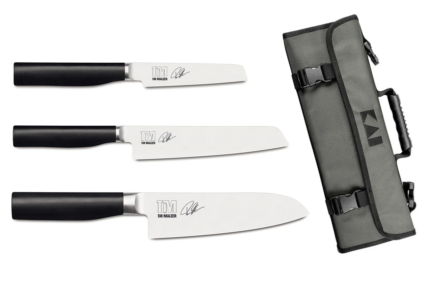Kai Shun Tim Malzer Kamagata 3-piece Knife Set + Roll Bag 1 Kai Shun Tim Malzer Kamagata 3-piece Knife Set + Roll Bag