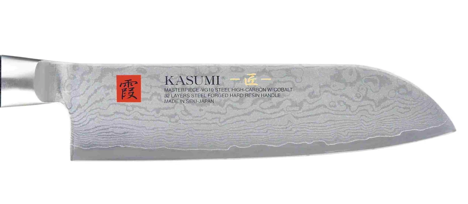 Kasumi Masterpiece Santoku Knife Damascus Steel Blade 18cm 2 Kasumi Masterpiece Santoku Knife Damascus Steel Blade 18cm - Image 2