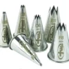 Mallard Ferriere Set Of 6 Fluted Stainless Steel Nozzles