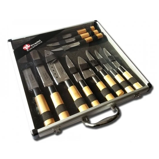 Pradel Excellence Knife Case With 11 Japanese-style Knives 1 Pradel Excellence Knife Case With 11 Japanese-style Knives