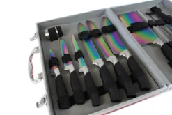 Pradel Excellence 12- Piece Knife Case - Blades With Titanium Coating -Sabatier Sales Store pradel excellence 12 piece knife case blades titanium coating 2
