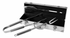 Pradel Excellence 3-piece Barbecue Tool Set With Metallic Case -Sabatier Sales Store pradel excellence 3 piece barbecue tool set metallic case 3
