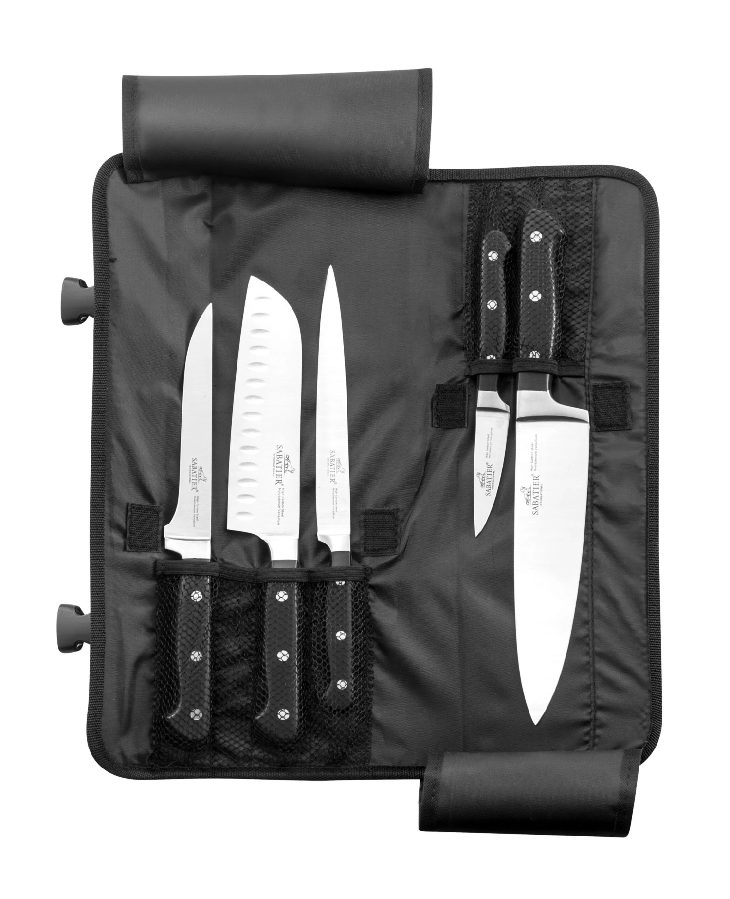 Sabatier Professional Knife Bag Equipped With 5 Kitchen Knives 1 Sabatier Professional Knife Bag Equipped With 5 Kitchen Knives