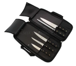 Sabatier Chef Knife Bag With 4 Knives And 1 Honing Steel - Stainless Steel Blades, POM Handles -Sabatier Sales Store sabatier chef knife bag 4 knives 1 honing steel stainless steel pom handles 3