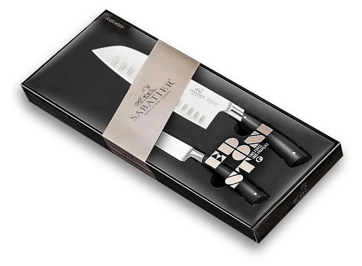 Sabatier Edonist 2 Piece Knife Set : Santoku Knife + Paring Knife 1 Sabatier Edonist 2 Piece Knife Set : Santoku Knife + Paring Knife
