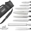 Sabatier Edonist 6-piece Knife Bag Set + 1 Carving Fork + 1 Sharpening Steel