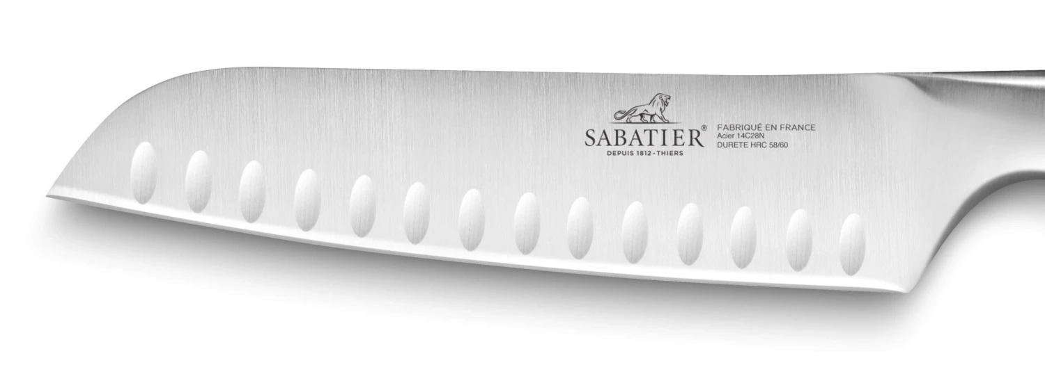 Sabatier Fuso Nitro+ Santoku Knife Fluted Blade 18cm Sandvik Stainless Steel 2 Sabatier Fuso Nitro+ Santoku Knife Fluted Blade 18cm Sandvik Stainless Steel - Image 2