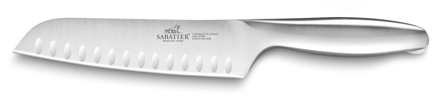 Sabatier Fuso Nitro+ Santoku Knife Fluted Blade 18cm Sandvik Stainless Steel 1 Sabatier Fuso Nitro+ Santoku Knife Fluted Blade 18cm Sandvik Stainless Steel