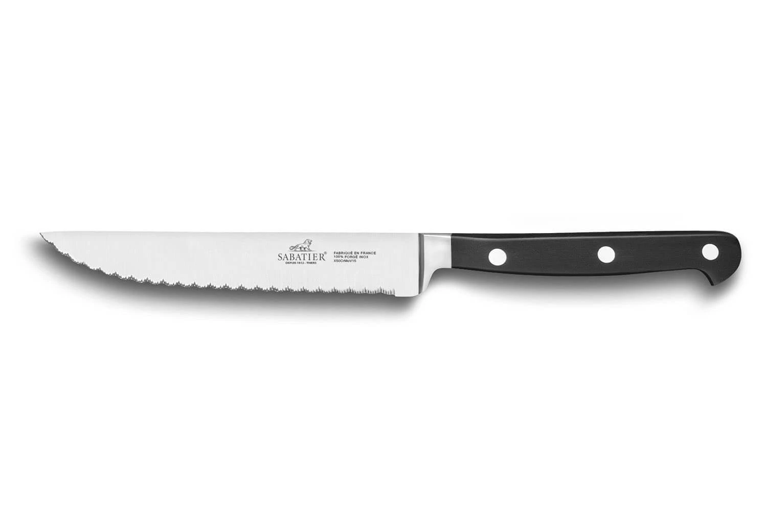 Sabatier Gourmet Steak Knife Micro-serrated Blade 12cm - 100% Forged 1 Sabatier Gourmet Steak Knife Micro-serrated Blade 12cm - 100% Forged