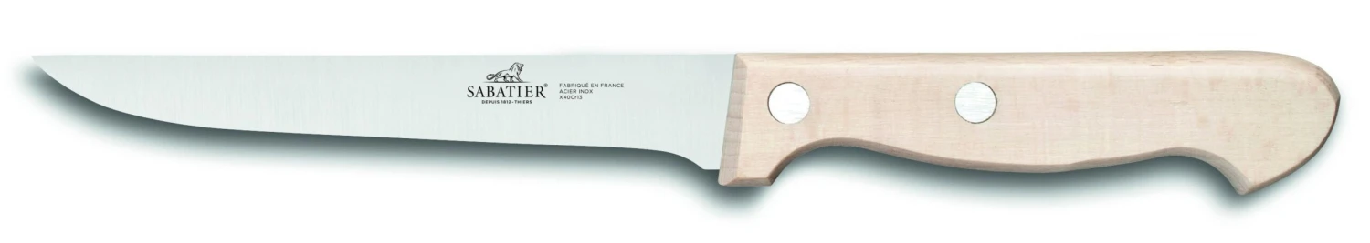 Sabatier Natura Boning Knife 14cm - Beechwood Handle 1 Sabatier Natura Boning Knife 14cm - Beechwood Handle