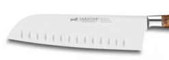 Sabatier Sales Store -Sabatier Sales Store sabatier provencao santoku knife hollow edge 18cm olive wood handle 1