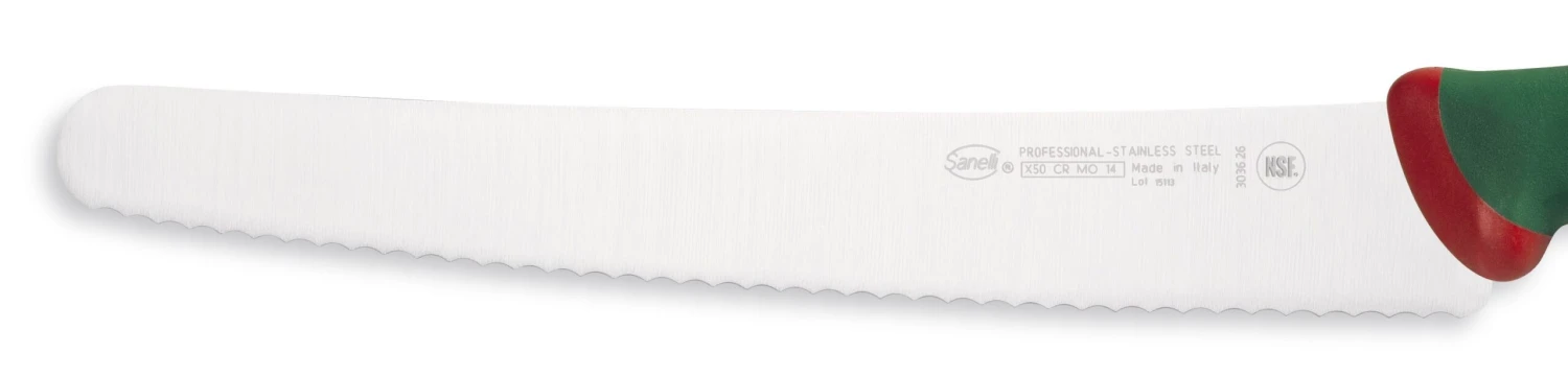 Sanelli Premana Pastry Knife 26cm - Green Handle 2 Sanelli Premana Pastry Knife 26cm - Green Handle - Image 2