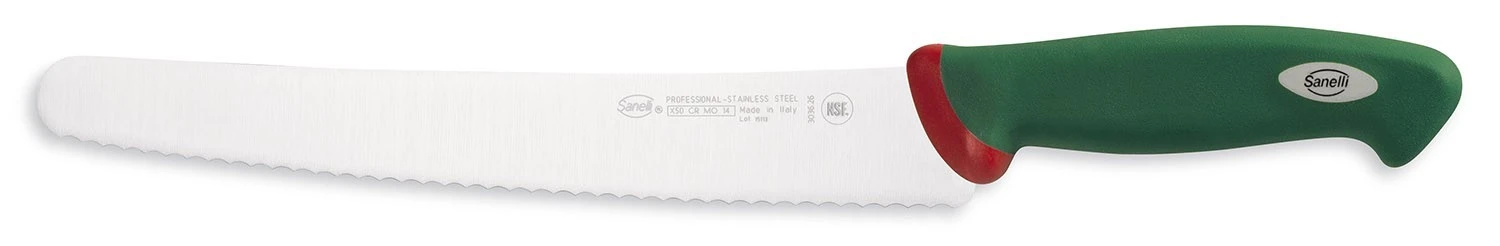 Sanelli Premana Pastry Knife 26cm - Green Handle 1 Sanelli Premana Pastry Knife 26cm - Green Handle