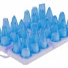 Set Of 24 Piping Nozzles Made Of Blue Polycarbonate