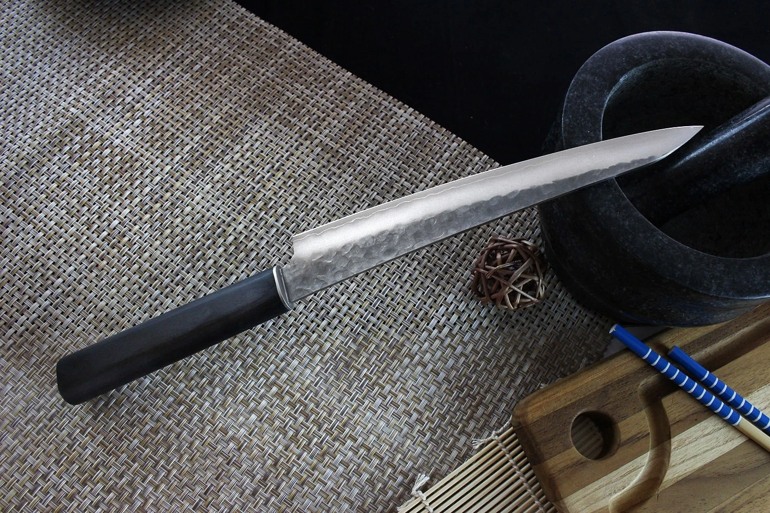 Shizu Hamono Yamato Hammered Yanagiba Knife 20cm 4 Shizu Hamono Yamato Hammered Yanagiba Knife 20cm - Image 4