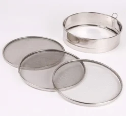 Stainless Steel Sieve With 3 Interchangeable Meshes - 20cm Diameter
