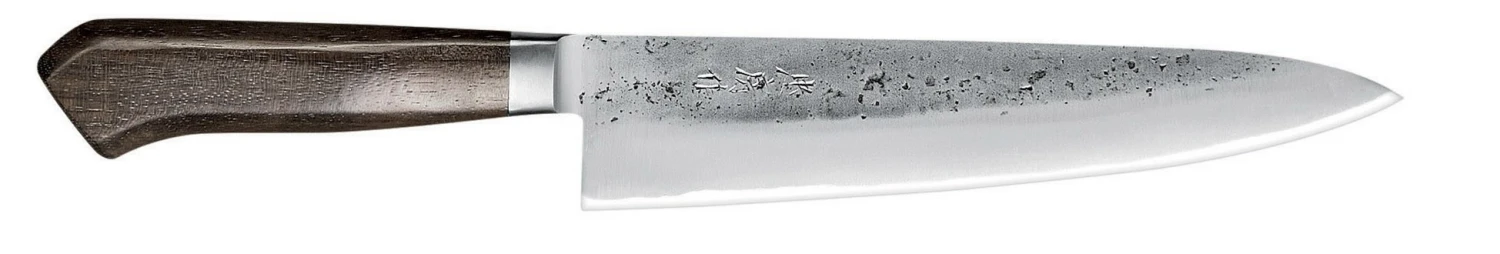 Tadafusa Nashiji Bubinga Chef Knife 18cm - Wooden Handle 1 Tadafusa Nashiji Bubinga Chef Knife 18cm - Wooden Handle