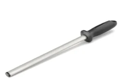 TAIDEA Diamond Sharpening Steel Flat Rod 30cm With Soft-grip Handle