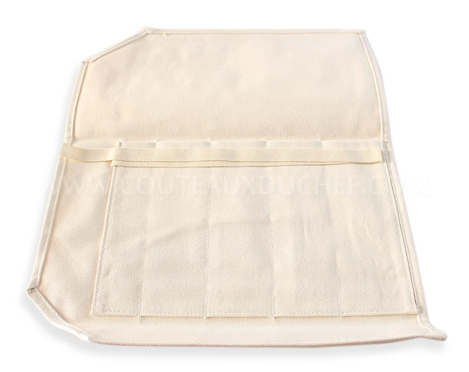 TOJIRO Traditional Japanese Empty Canvas Bag With Space For 5 Knives 2 TOJIRO Traditional Japanese Empty Canvas Bag With Space For 5 Knives - Image 2