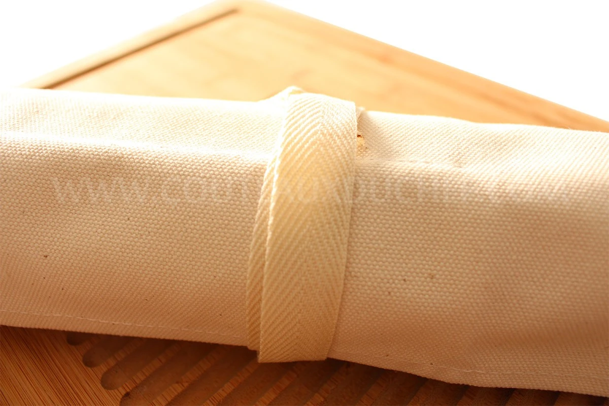 TOJIRO Traditional Japanese Empty Canvas Bag With Space For 5 Knives 5 TOJIRO Traditional Japanese Empty Canvas Bag With Space For 5 Knives - Image 5