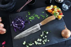 Wusaki Damas VG10 Chef Knife 20cm Olive Wood Handle -Sabatier Sales Store wusaki damas vg10 chef knife 20cm olive wood handle 2